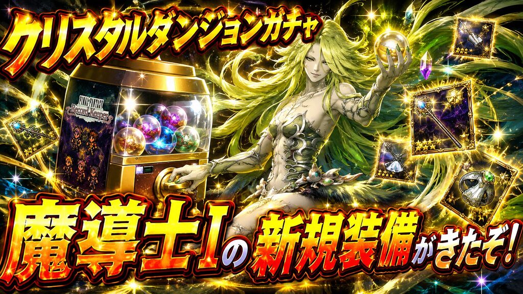 FFRK クリスタルダンジョン 魔道士I 新規装備召喚